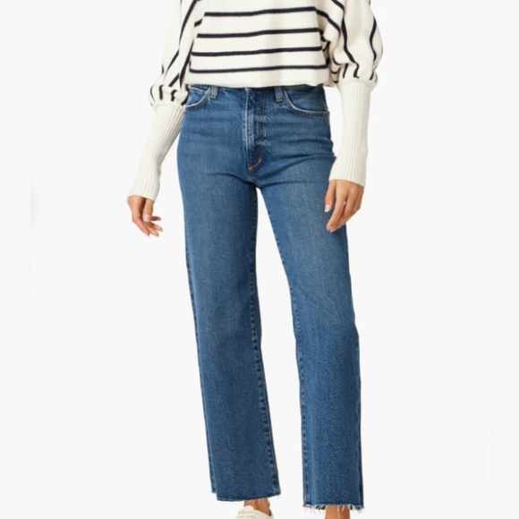 Joe Jeans - Womens High Rise Wide Leg Crop Jeans With Cut Hem main image 1
